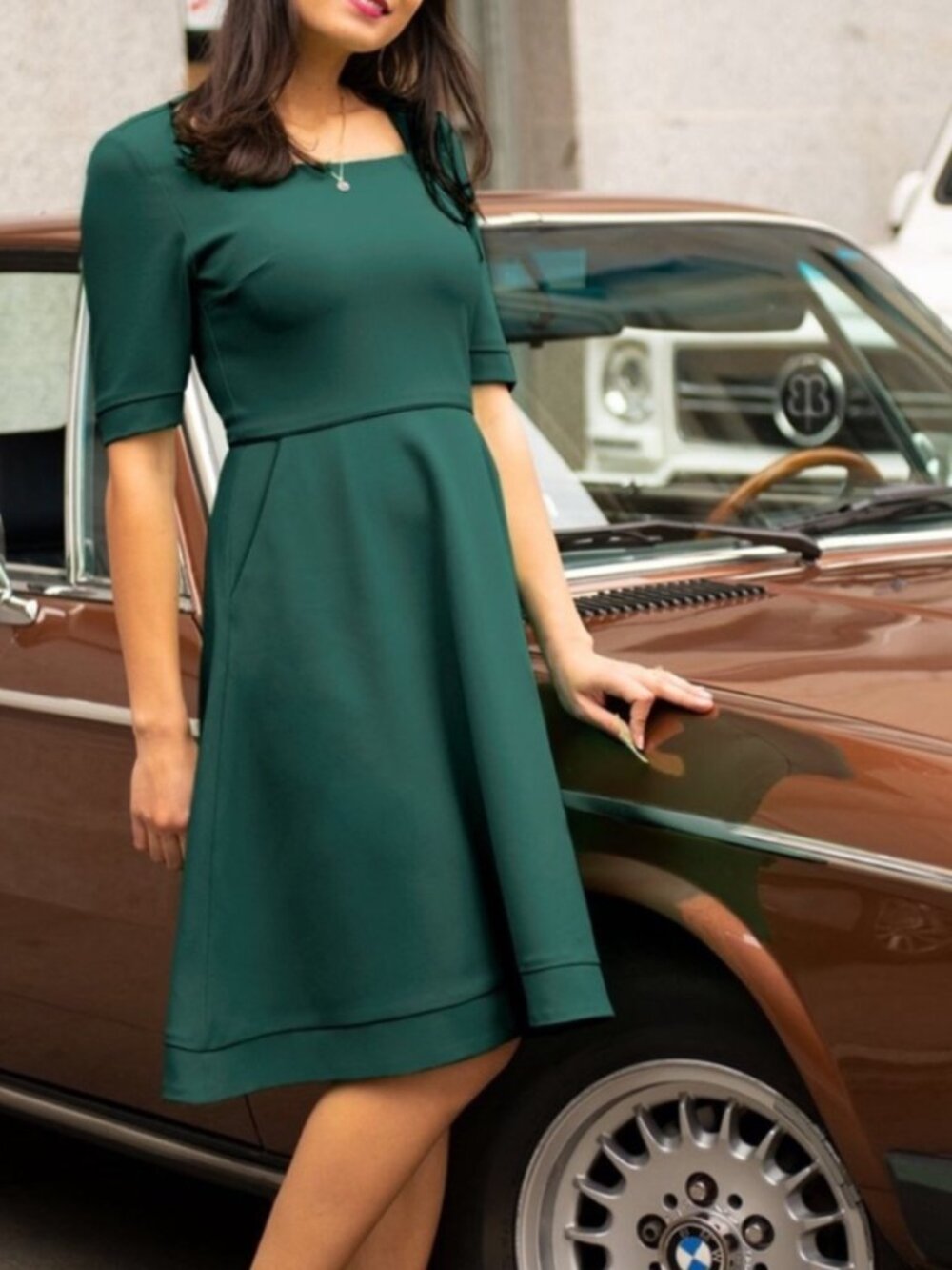 New Betabrand Emerald Green Elixir Dress XLarge